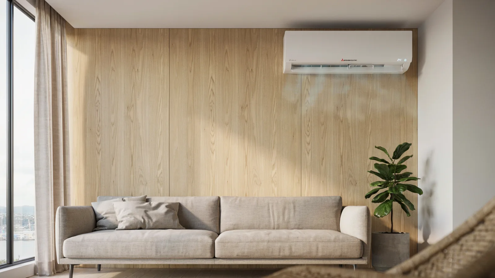 Heat pump installation in a modern Auckland home